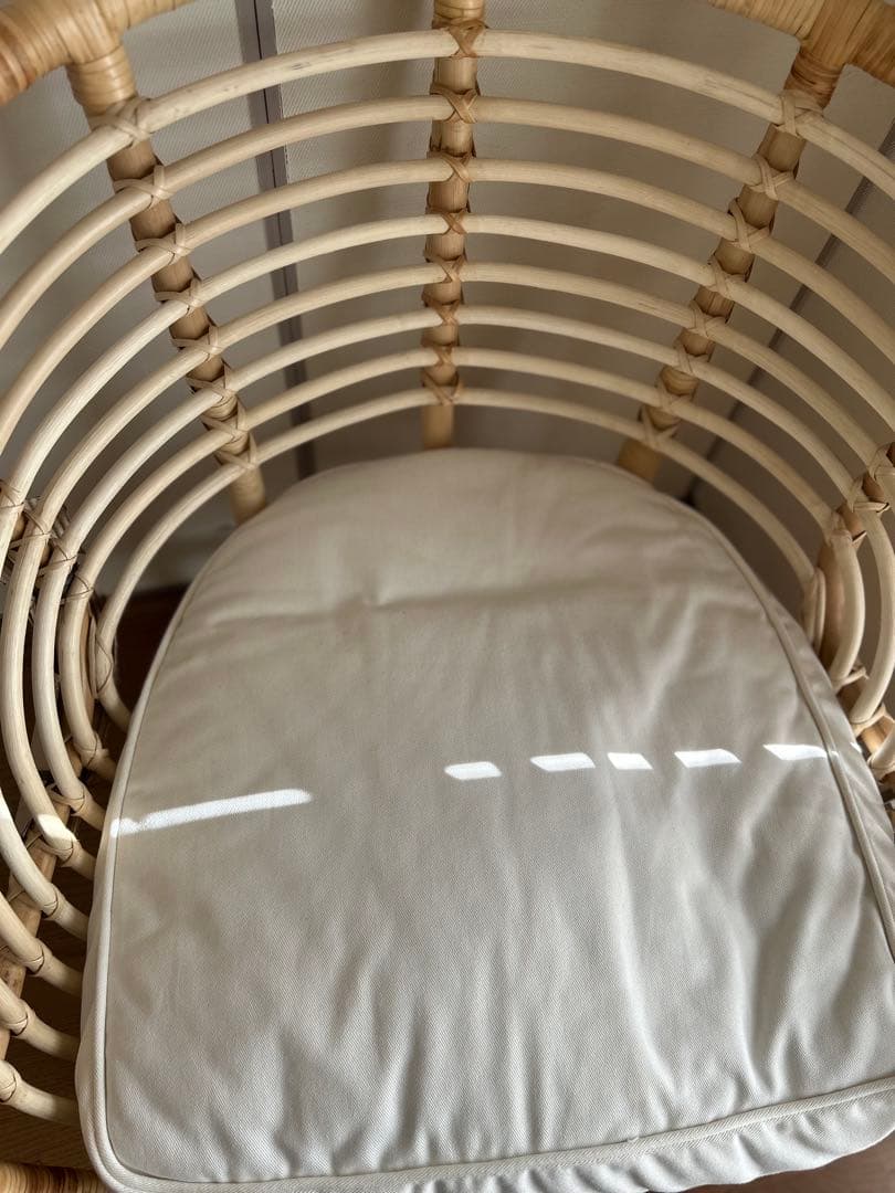 IKEAブスクボー ラタンチェア　クッション付き