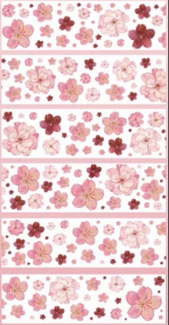贝壳光 樱时 ダイカット加工 6cm×5m 海外マスキングテープ　海外マステ　桜