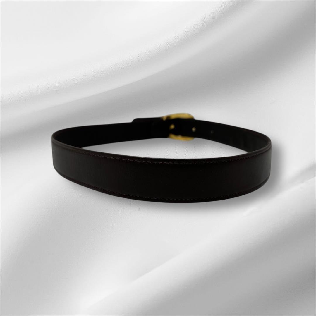 スリープ様 GUCCI オールドグッチ レザー Gバックル ベルト w3