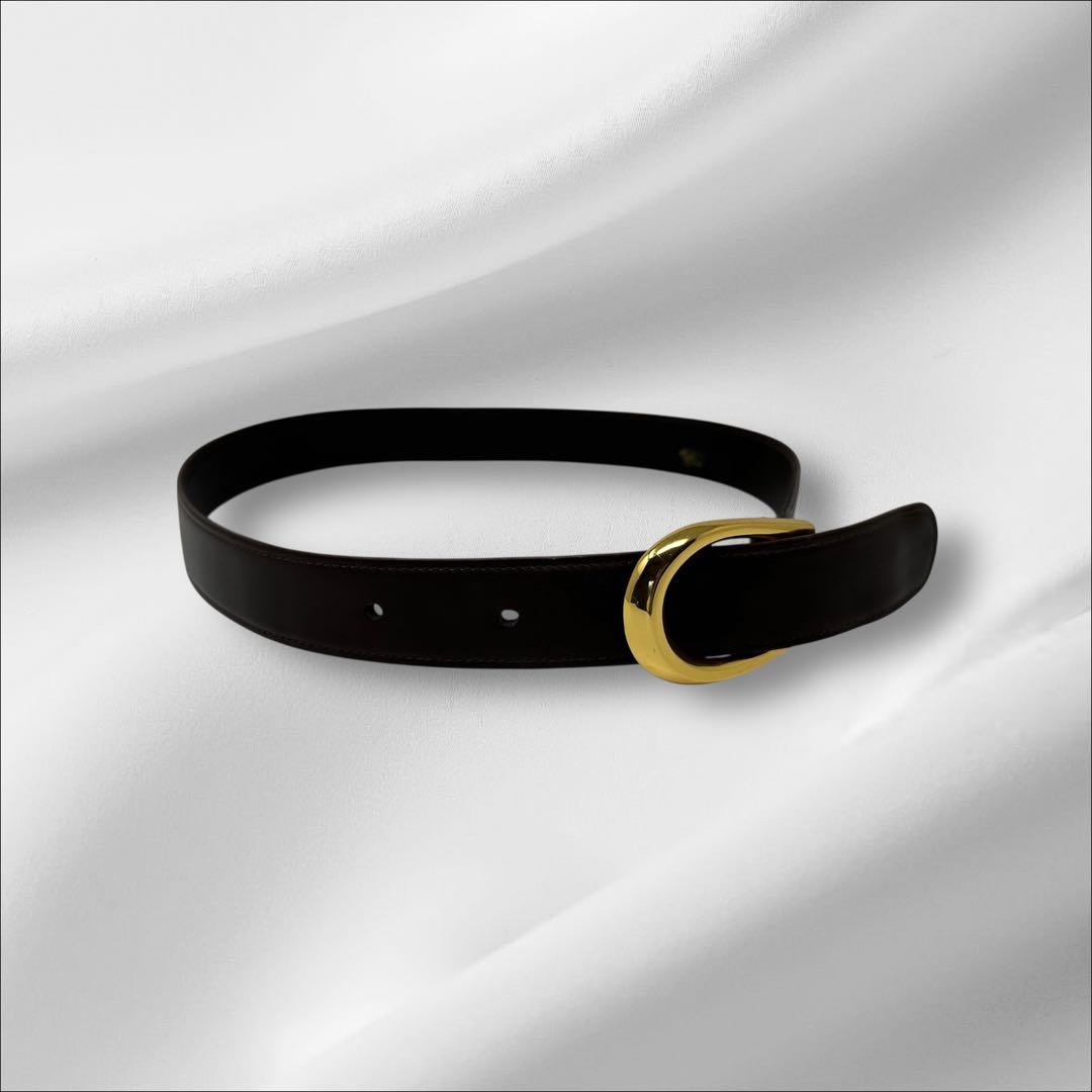 スリープ様 GUCCI オールドグッチ レザー Gバックル ベルト w3