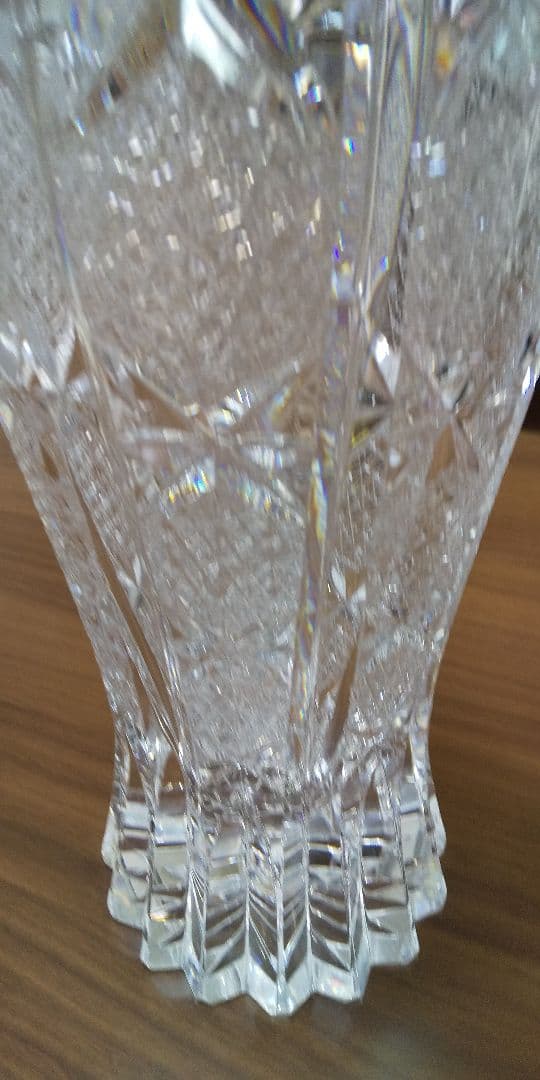 HOYAクリスタル花瓶 　カットデザイン