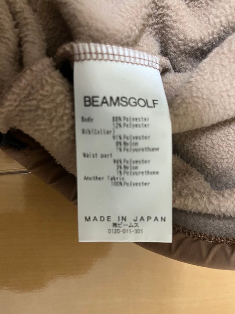 BEAMS GOLF M ハイゲージフリース 切り替え プルオーバー