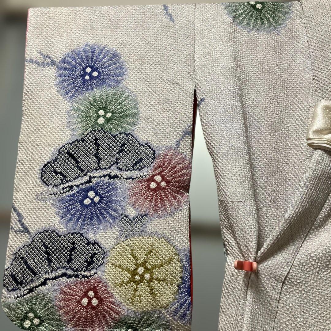 藤娘きぬたや　正絹　四つ身着物