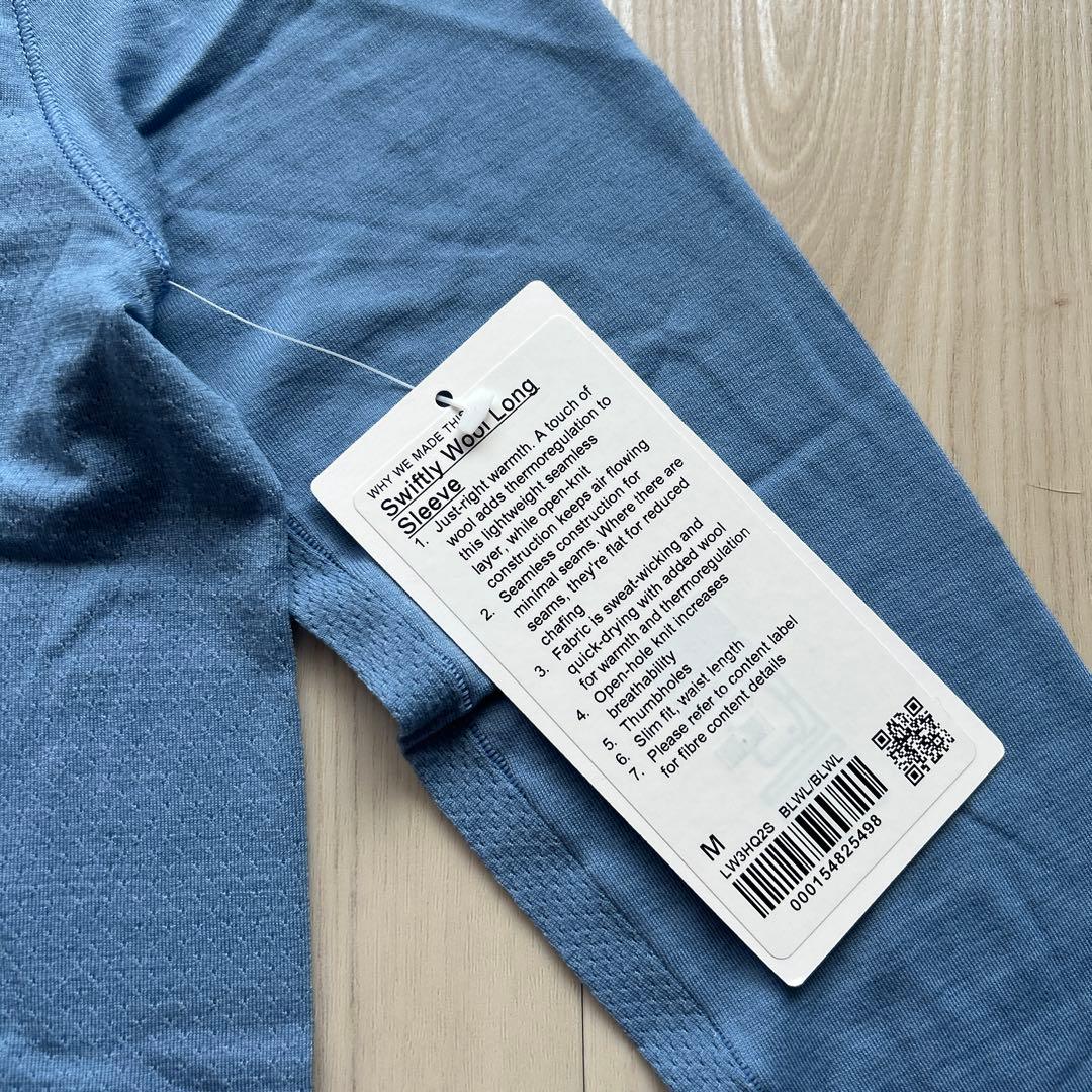 新品★ルルレモン swiftly wool long sleeve M ブルー系