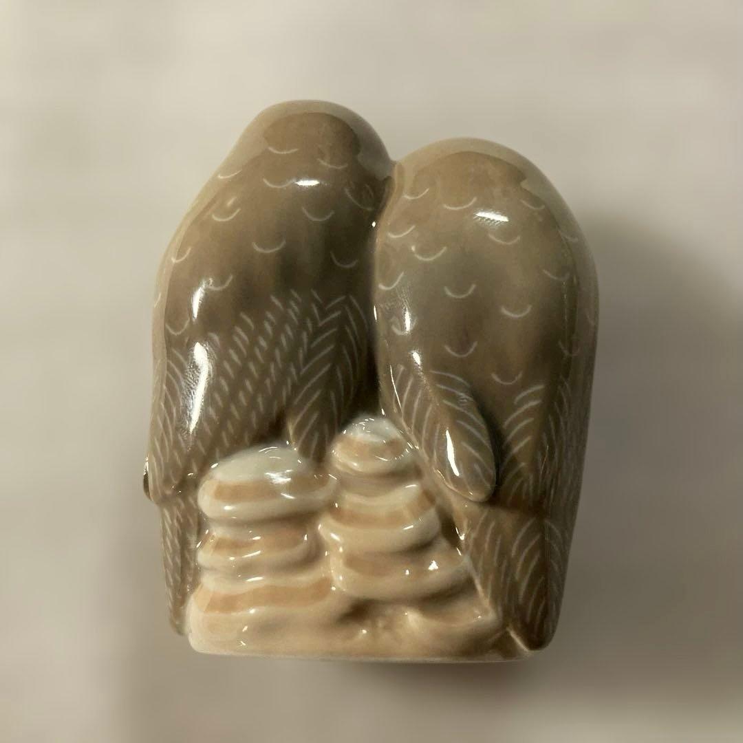   フィギュリン★ペアフクロウ★美品