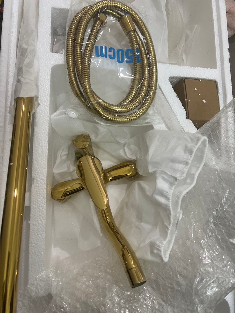 ゴールド シャワーヘッドセット 真鍮製