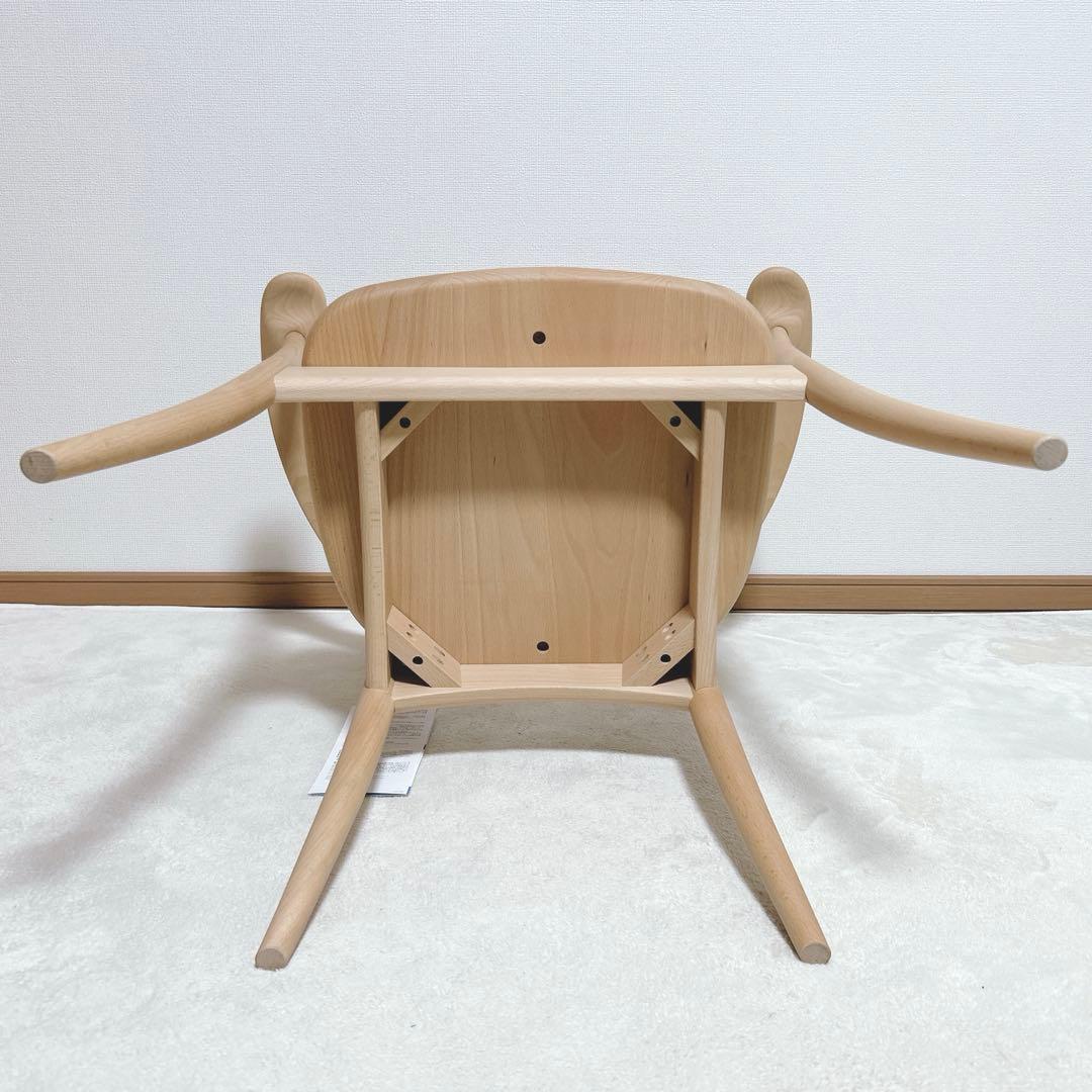 【新品】 飛騨産業　クレセント　アームチェア　ビーチ　保証書付　2025年購入