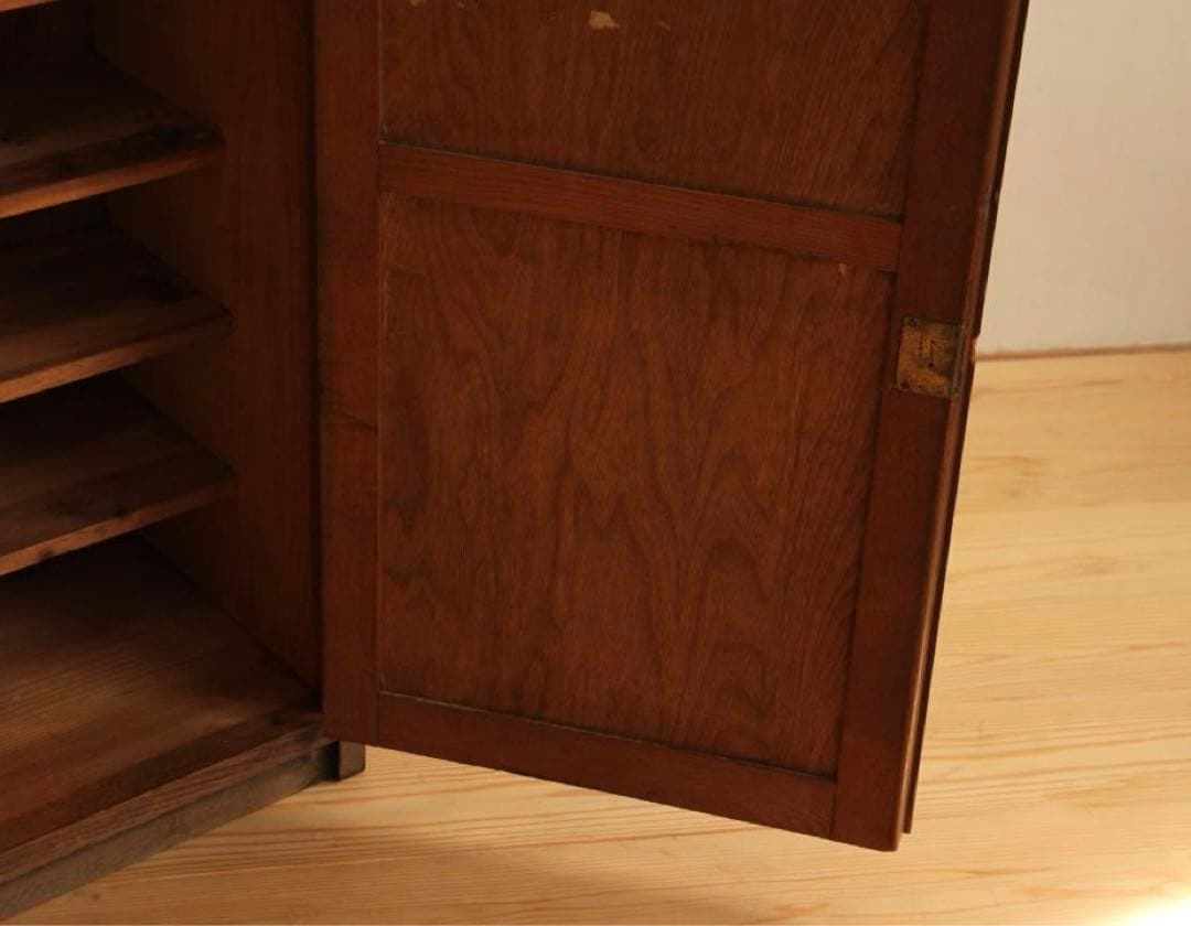 棚　キャビネット　木製　7段　高さ97.5㎝　アンティーク　古道具　古家具