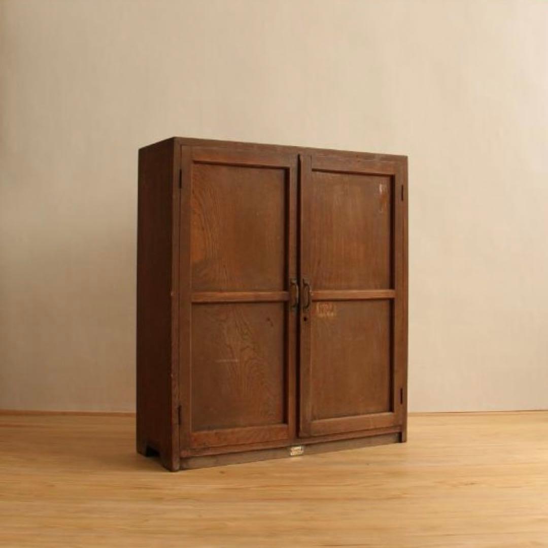 棚　キャビネット　木製　7段　高さ97.5㎝　アンティーク　古道具　古家具