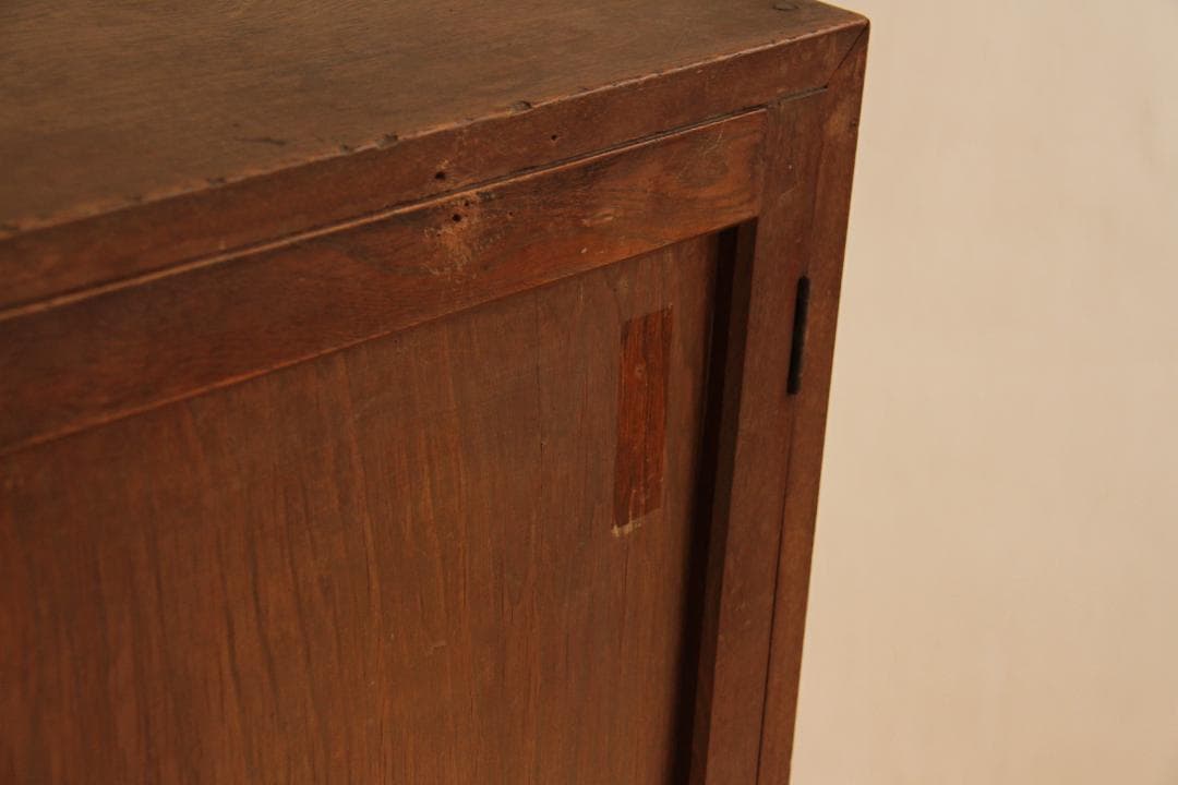 棚　キャビネット　木製　7段　高さ97.5㎝　アンティーク　古道具　古家具