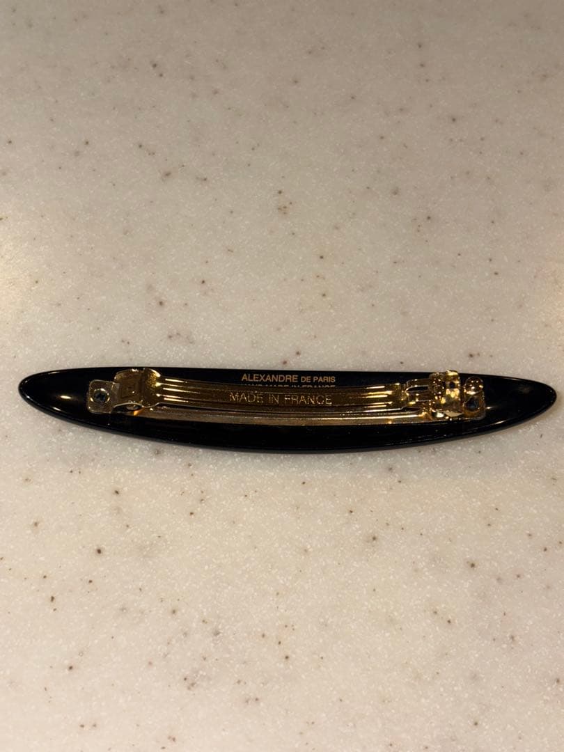 Alexandre de Paris ヘアクリップ　ホワイト×ブラック