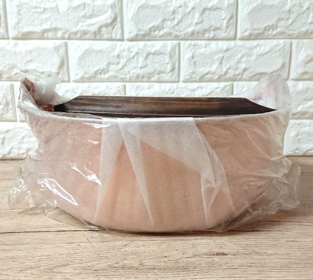 未使用 銅製 鍋 約30cm 木製蓋付 銅山菜鍋 30cm 吊付