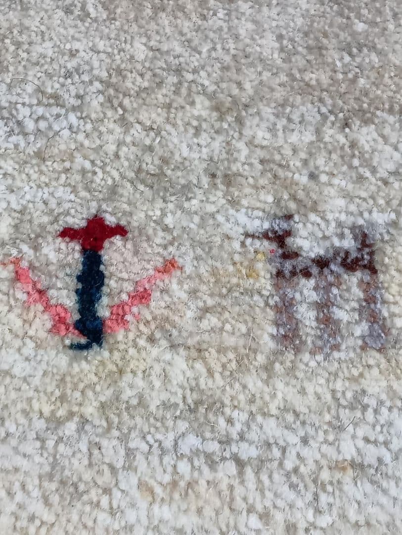 【＆greenさま専用】ペルシャ絨毯　ギャッベ　座布団　手織り　2枚おまとめ