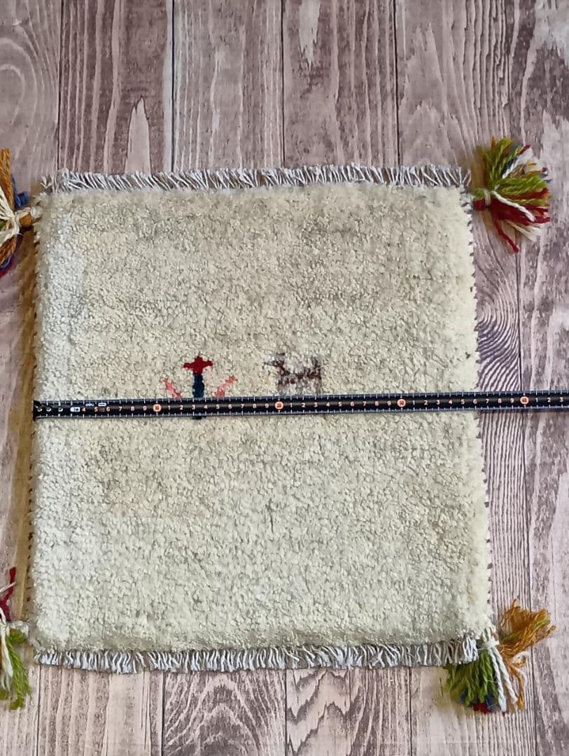 【＆greenさま専用】ペルシャ絨毯　ギャッベ　座布団　手織り　2枚おまとめ