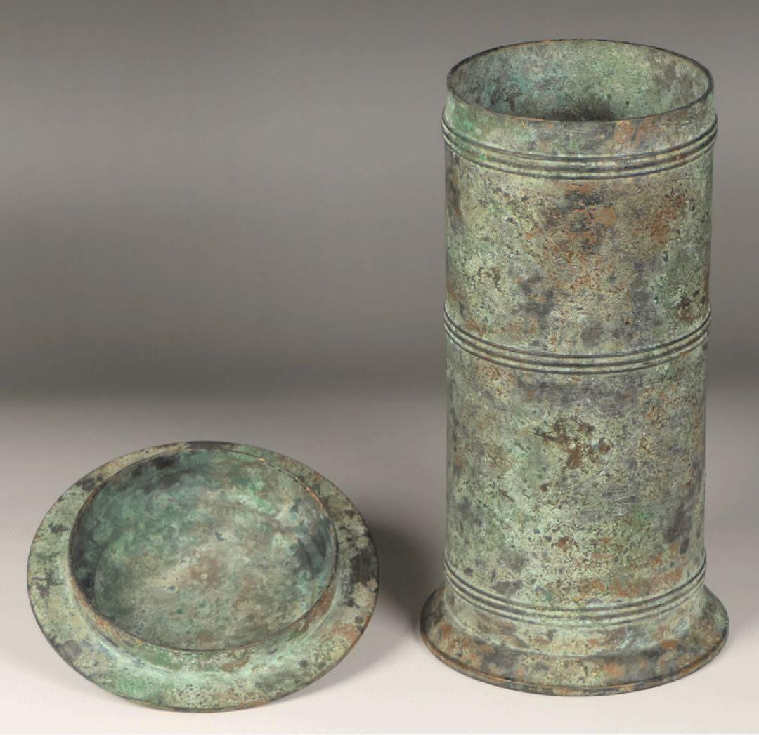 ★【 金銅経筒 】経塚埋納品 埋納物 仏教美術 古美術 波兎 民芸 民藝 柳宗悦