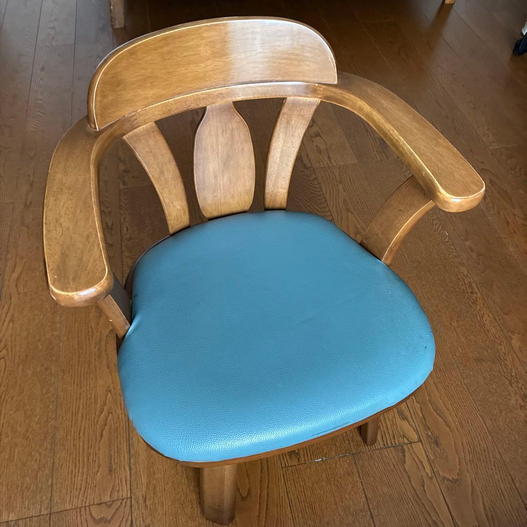 木製ダイニングチェア(回転可能)1脚