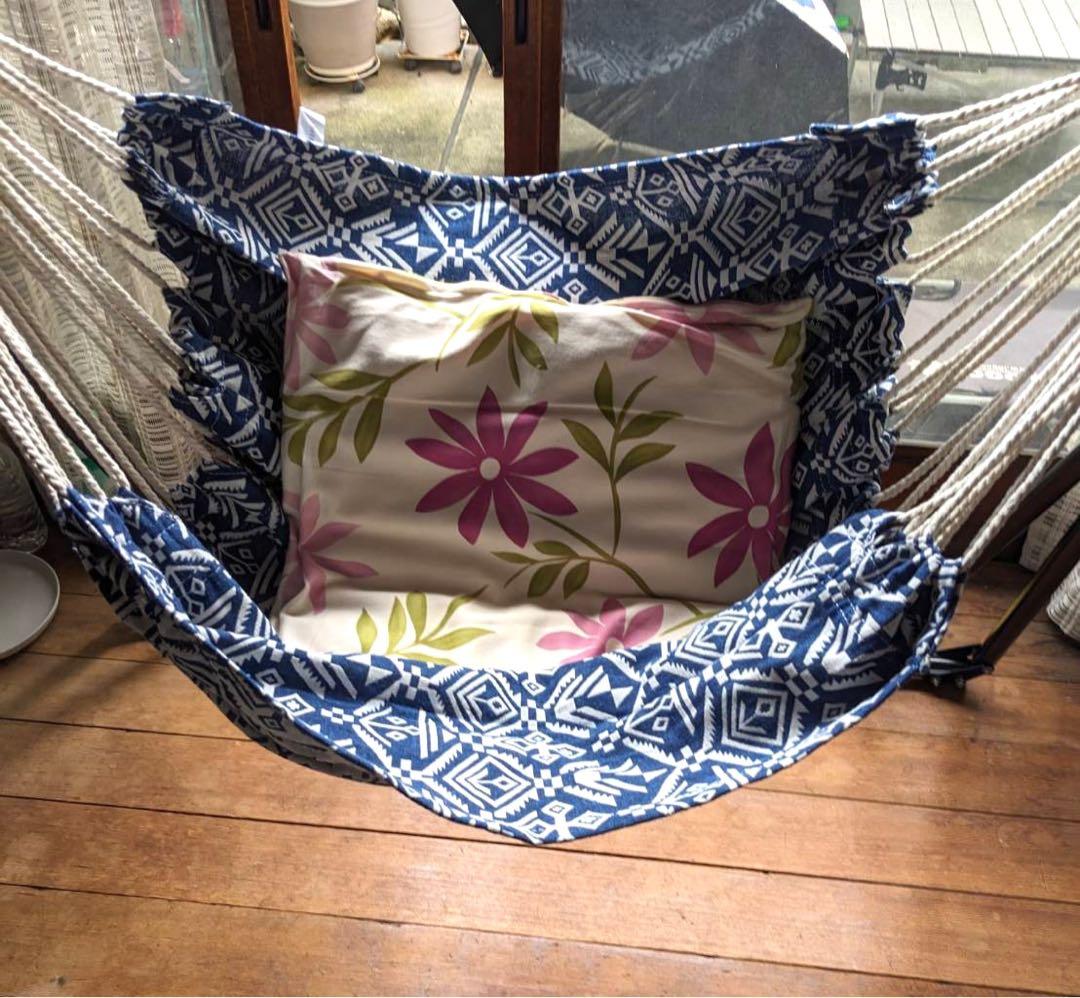 【 Sifflus 】 3WAYS、ネイビー、おしゃれハンモックチェア(布)