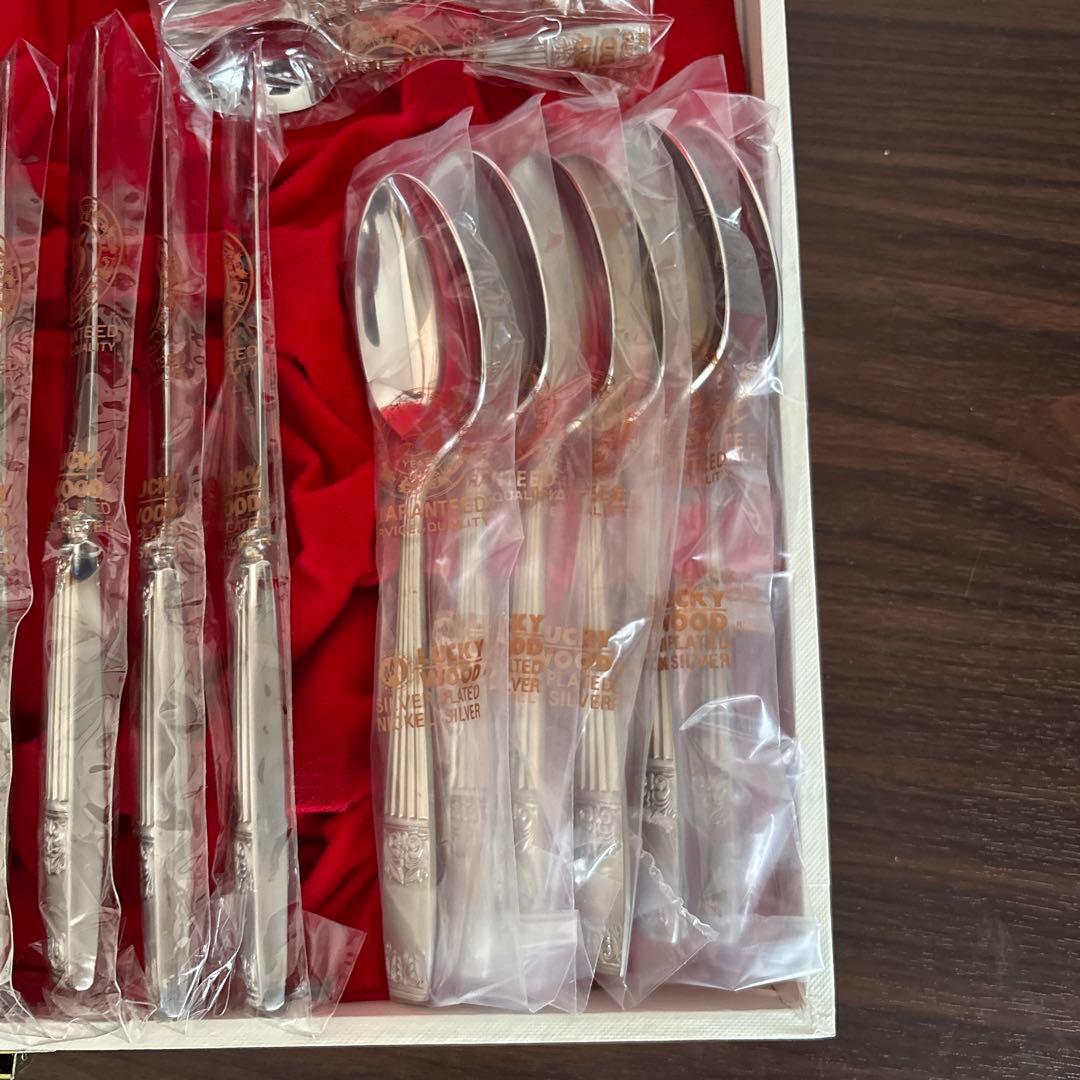 【未使用】ラッキーウッド　ロッキンガム　カトラリーセット　24P