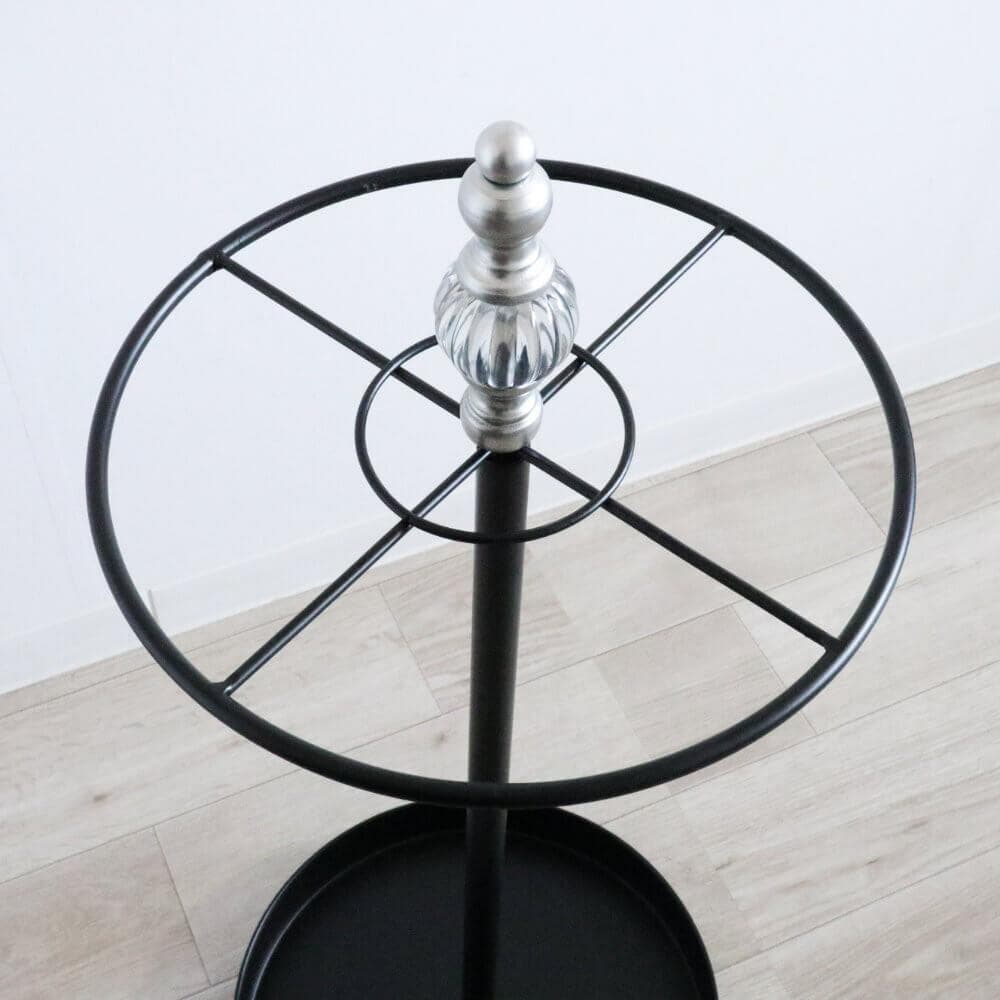 ★アンティーク調 アイアン傘立 アンブレラスタンド クラシックモダン 丸型 玄関