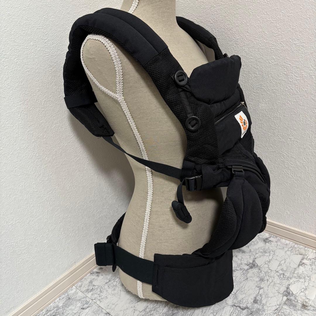 ほぼ新品‼️ケープ付き✨丸洗い済み✨エルゴ　オムニ　360 クールエアー　グレー