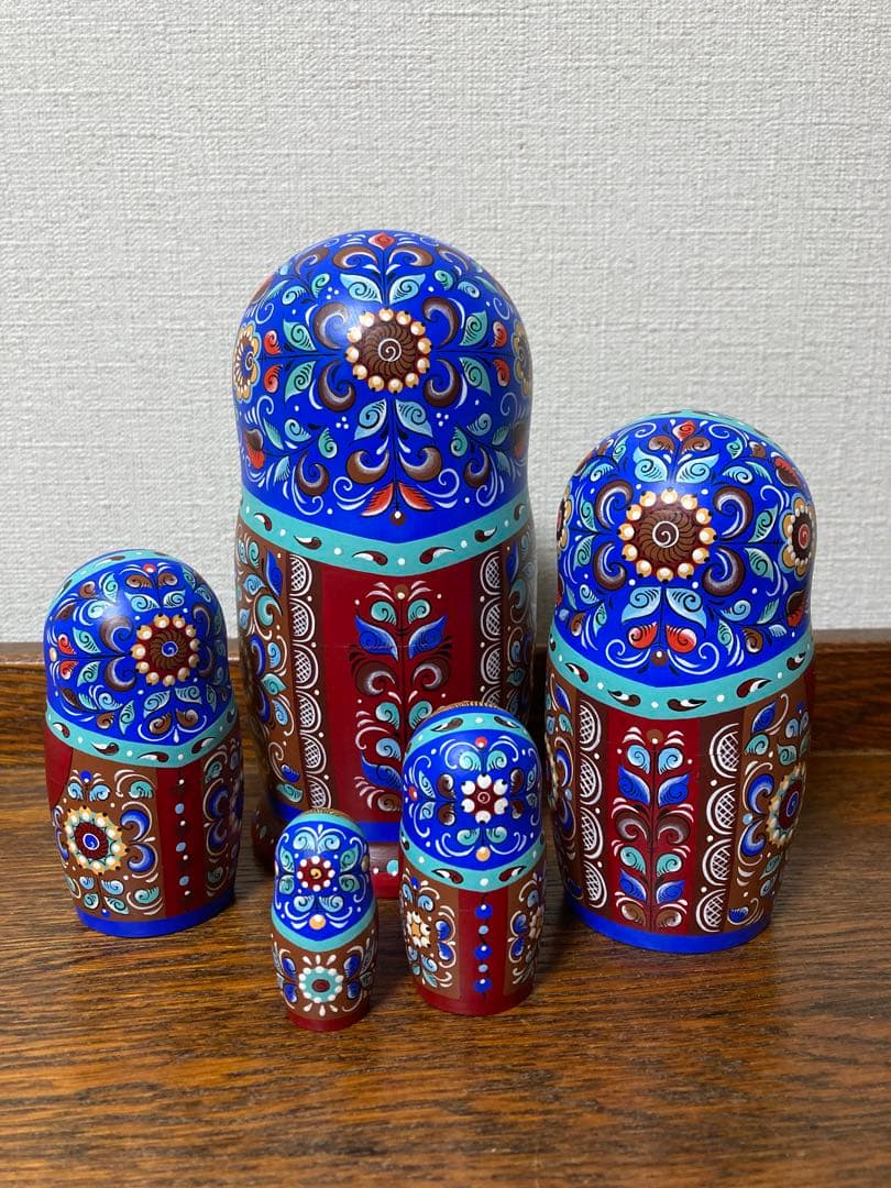 ロシア雑貨☆『マースレニッツァ』バター祭りマトリョーシカ5Pイースター オリガ
