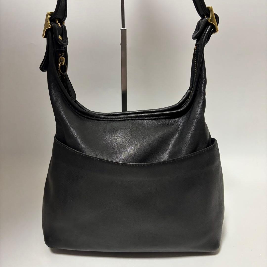 専用COACH ワンショルダーバッグ グレインレザー 肩掛け 黒 9058