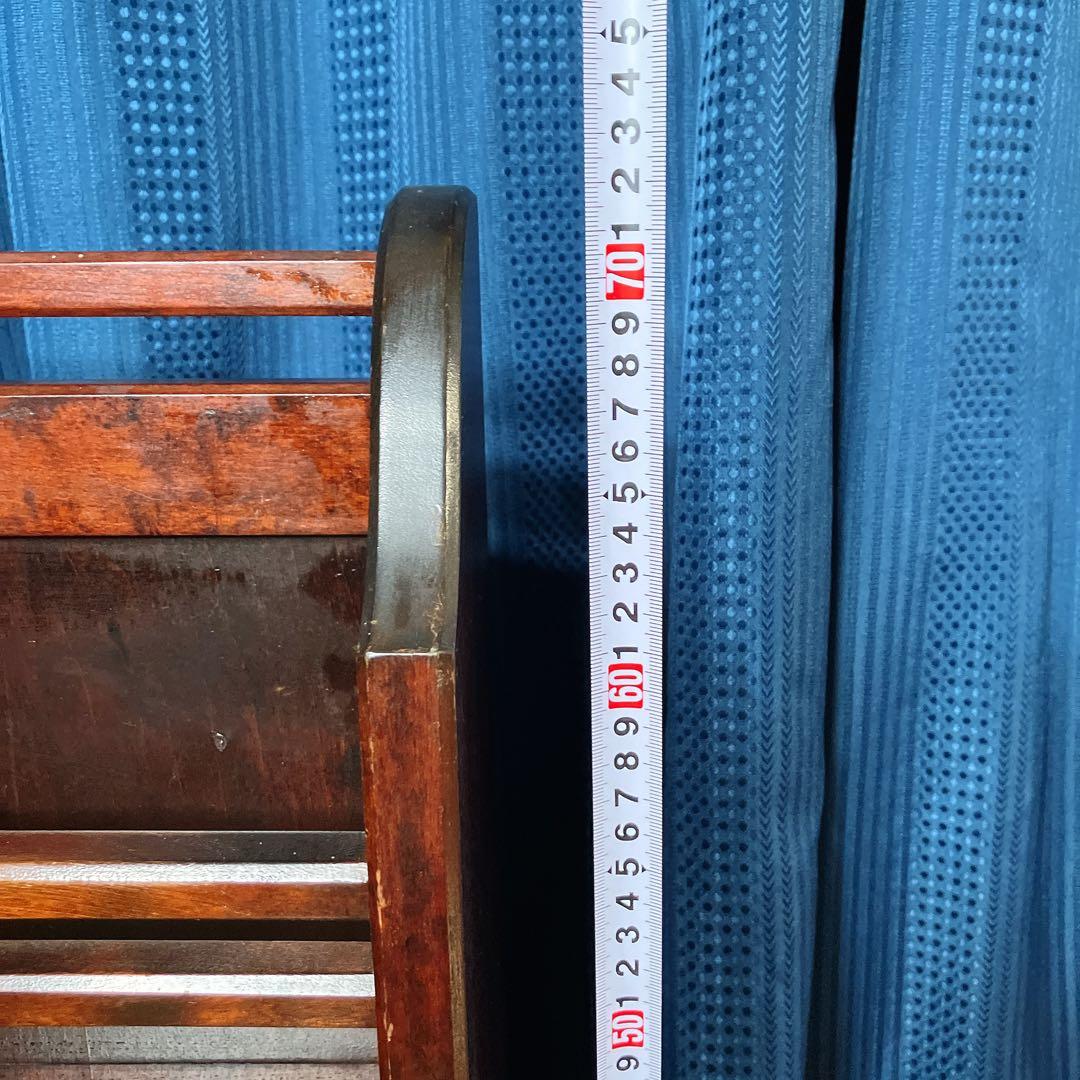 北海道民芸家具 樺無垢材 スリッパラック マガジンラック 民芸家具 古家具