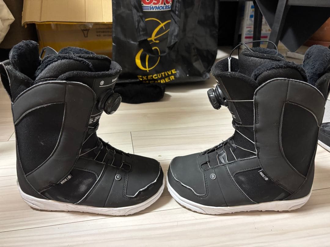 女性用スノーボードブーツ ブラック 22.5
