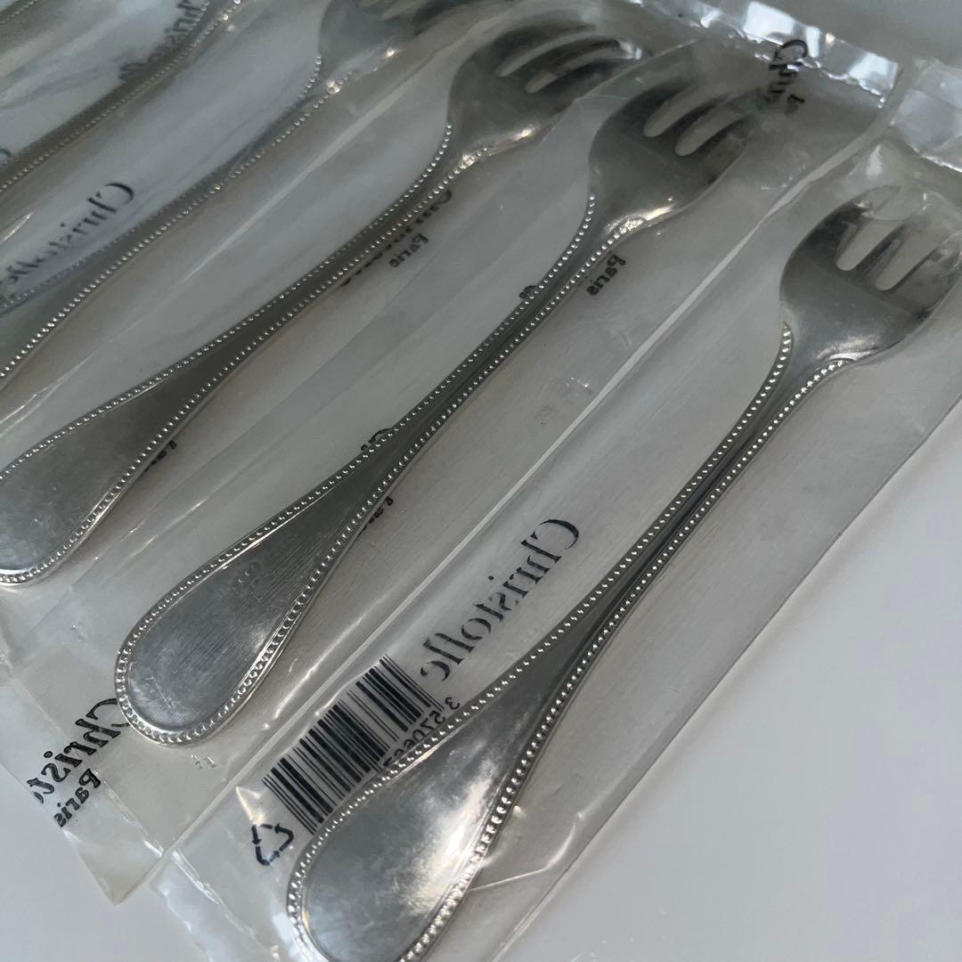 新品 Christofle クリストフルフォーク 6本セット バールシリーズ