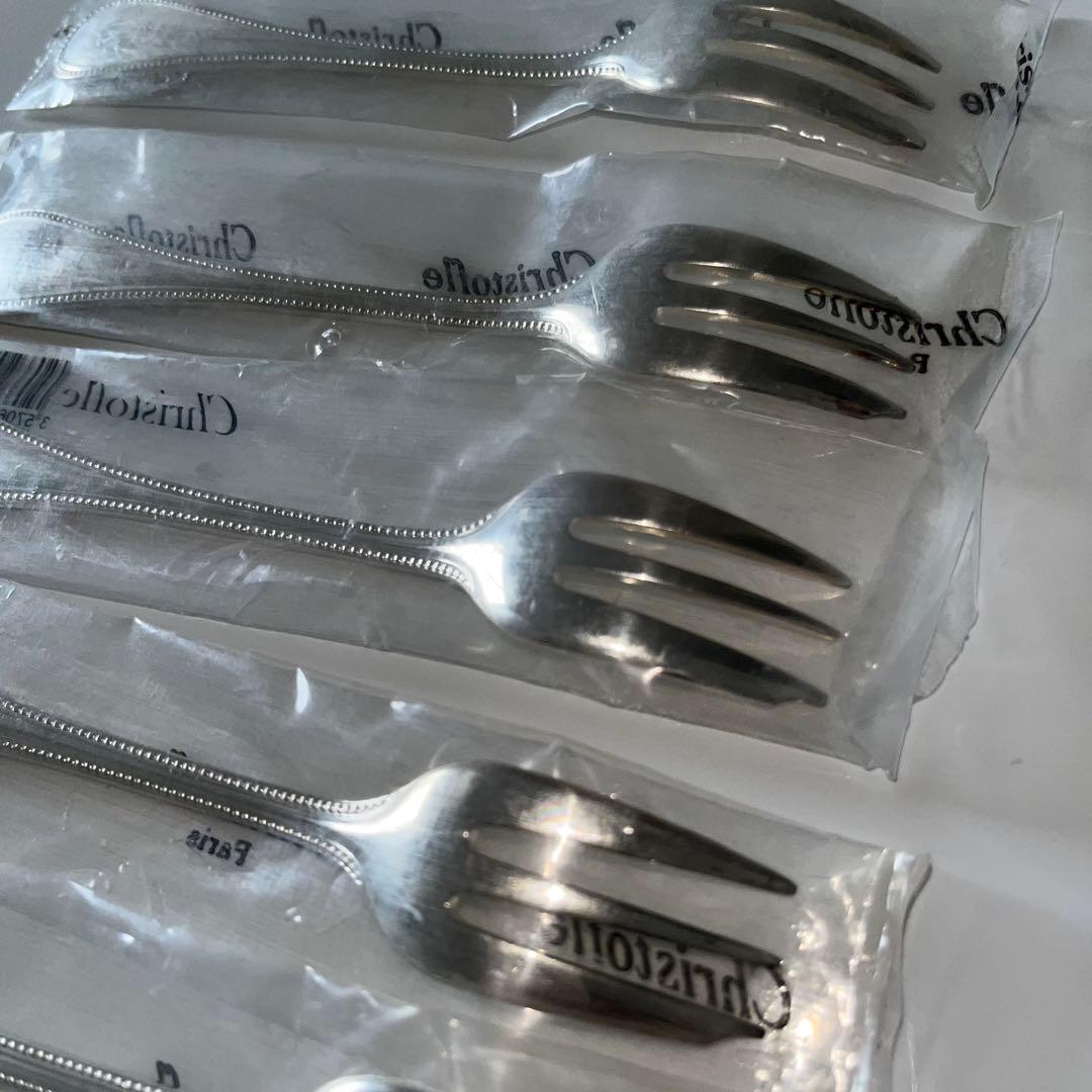 新品 Christofle クリストフルフォーク 6本セット バールシリーズ