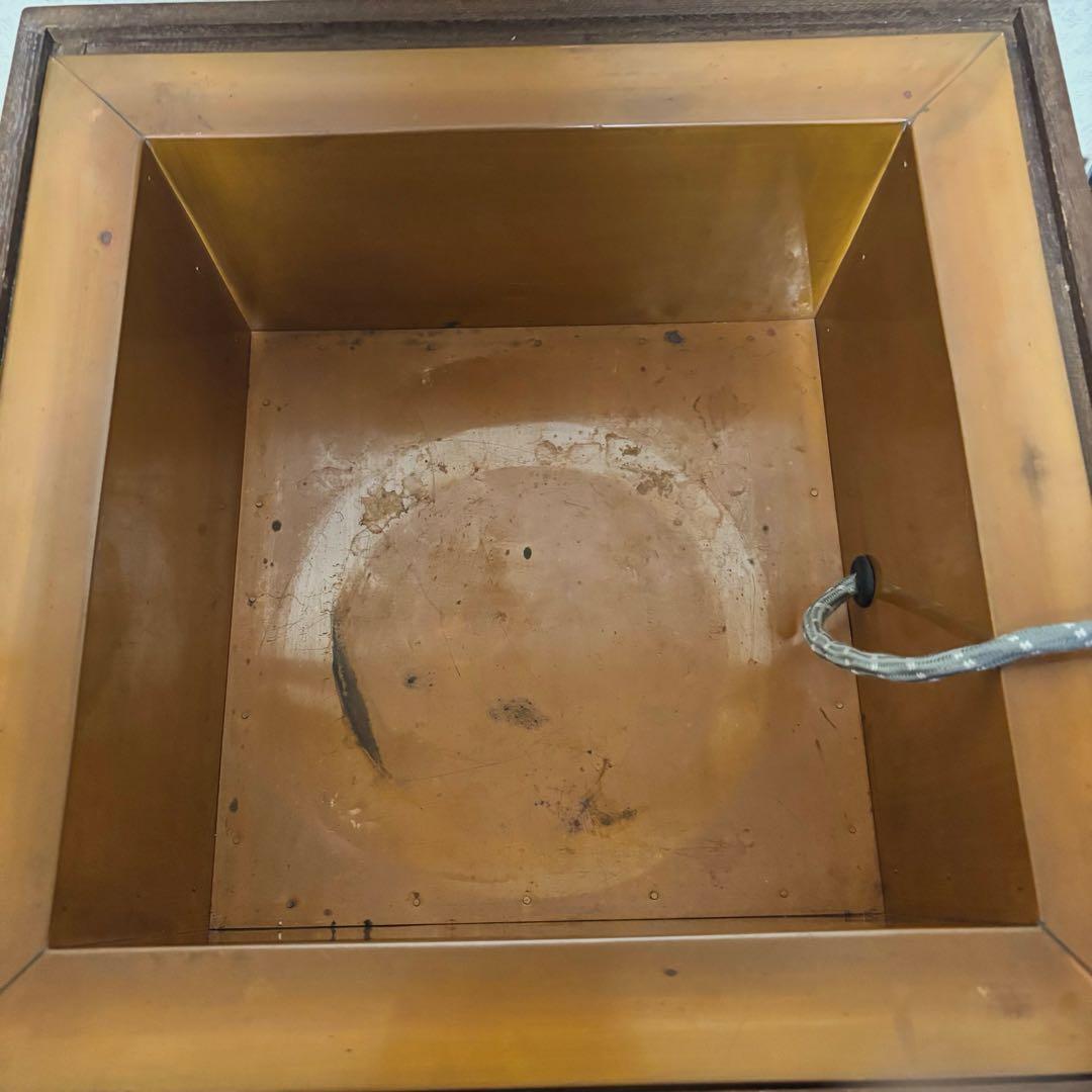 人間国宝佐藤浄清造/置炉/炉釜/電熱器/桑色置炉/野々田製電熱器/平丸釜/茶道具