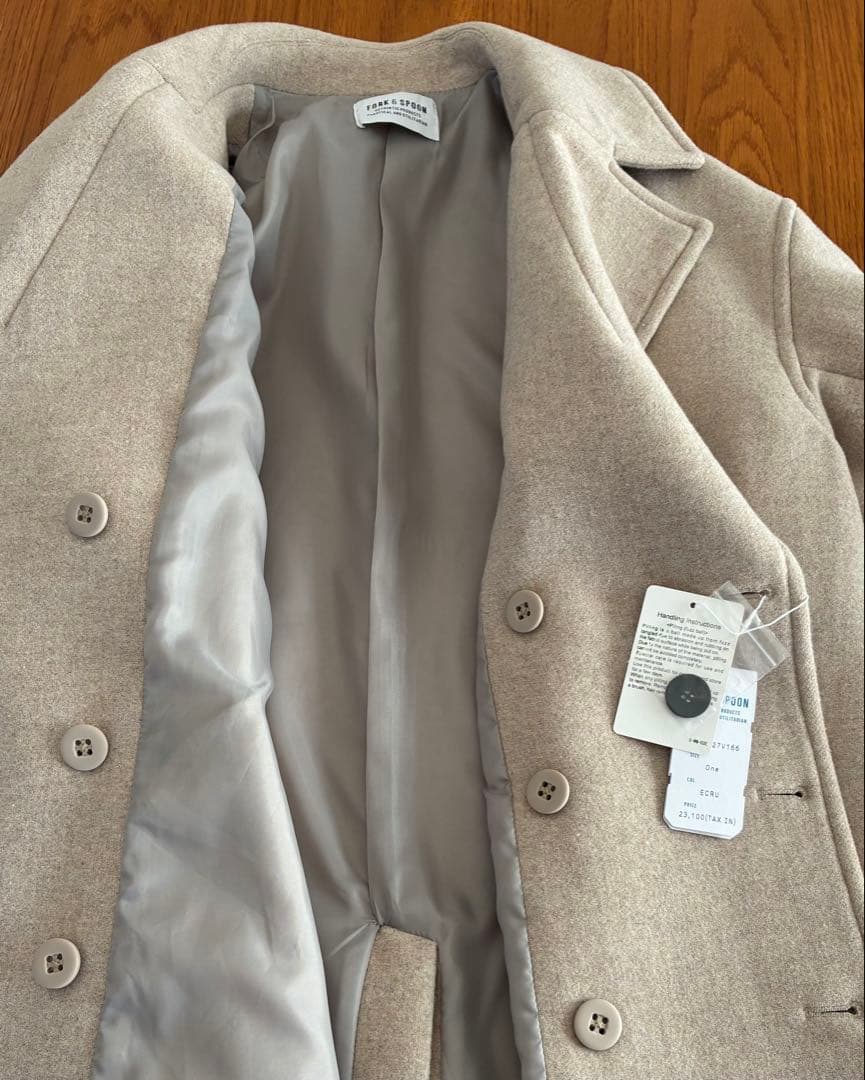 FORK&SPOON　オーバーPコート　新品