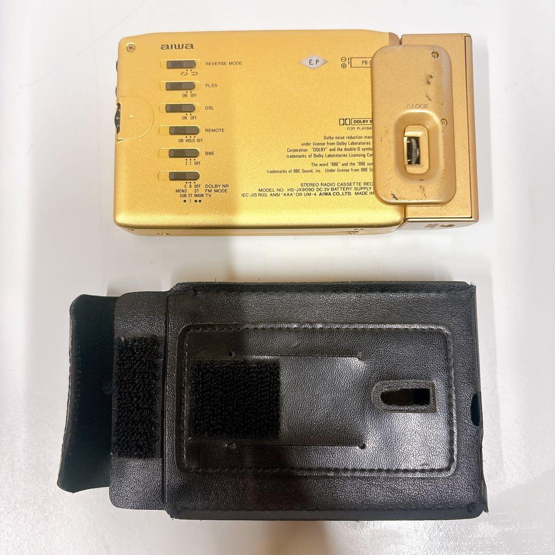 通電確認済み ジャンクAIWA ラジカセHS-JX909D ゴールド