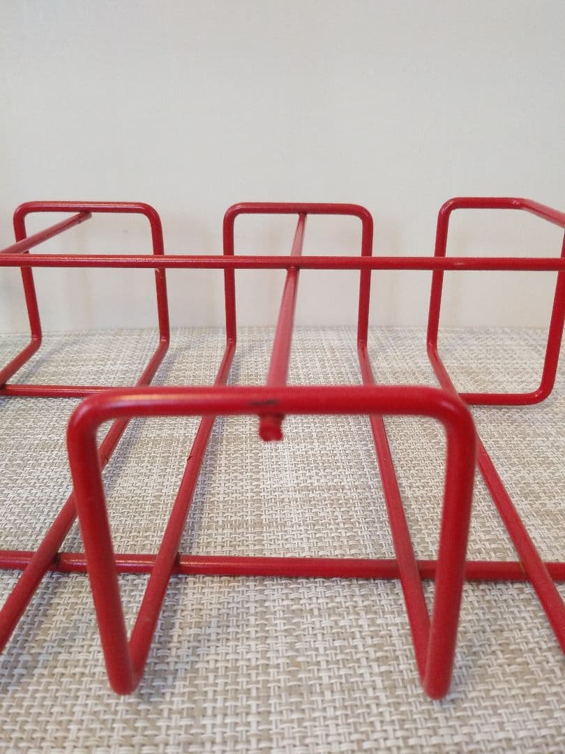 最終価格！ グラスキャディー　ワイヤーラック　赤色