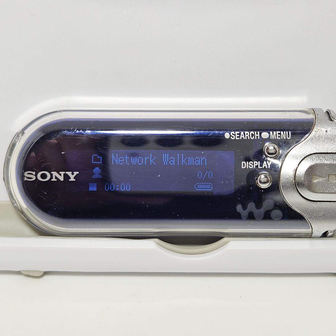 美品 WALKMAN NW-E405 512MB パープル 本体 充電ケーブル
