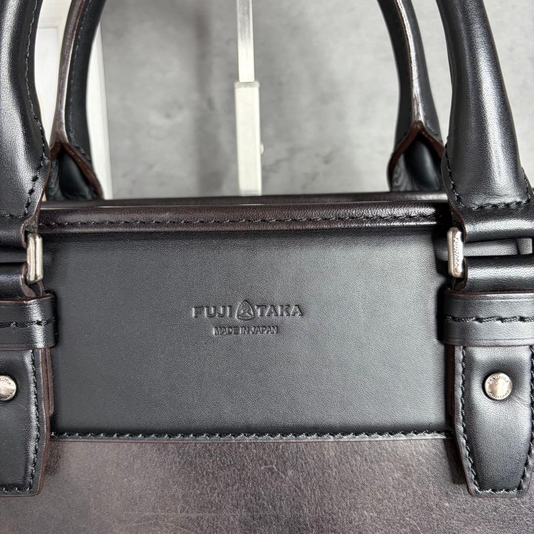 【極美品】FUJITAKA 本革 2way ブリーフケース オールレザー A4可