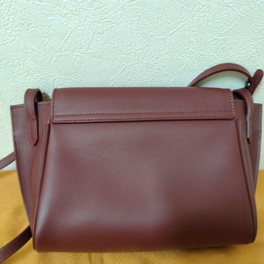 【ロンシャン 】ペネロペ　ショルダーバッグ タッセル付きえんじ色