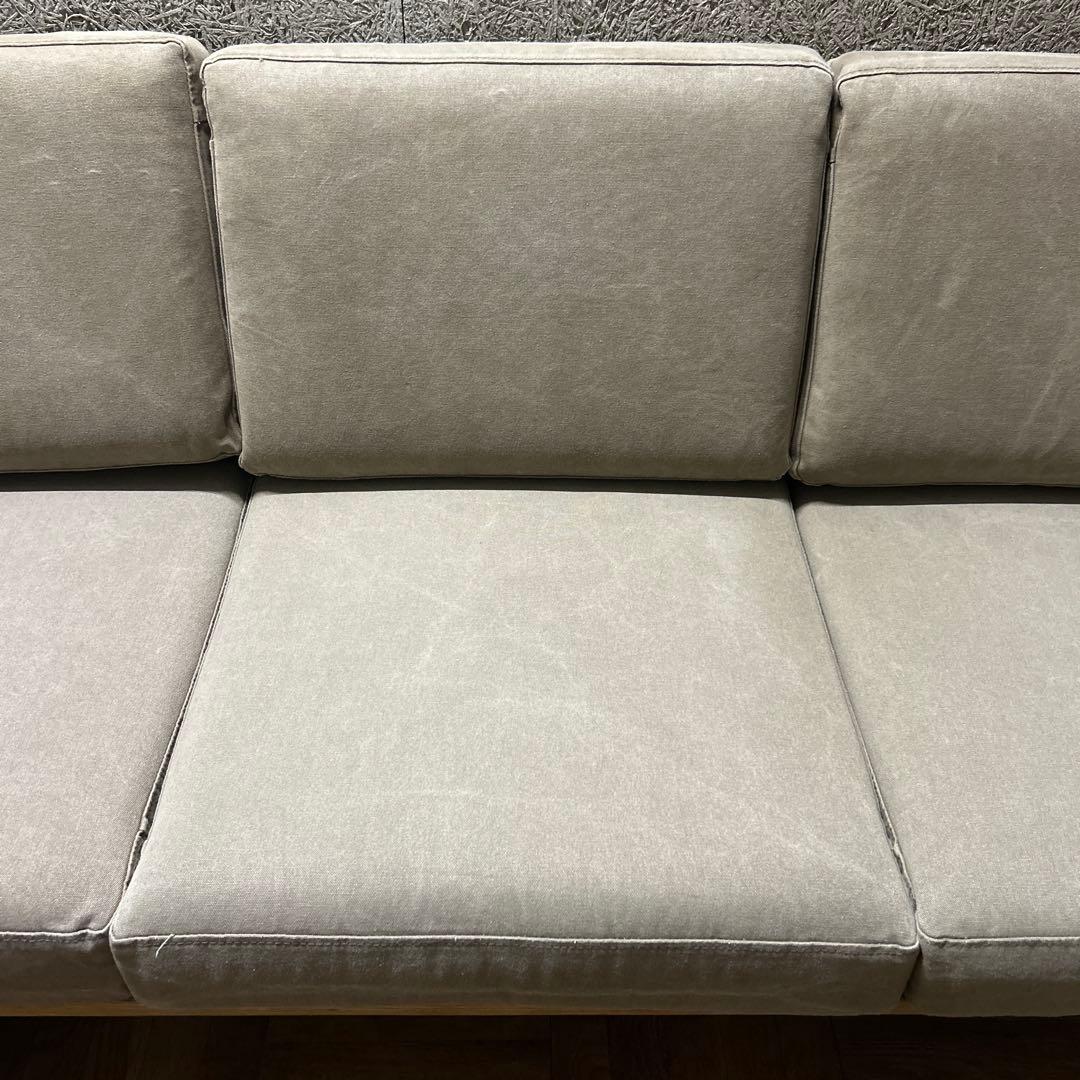 【美品】クラッシュゲート 3人掛けソファ ファブリック 関家具 アルネ 3P