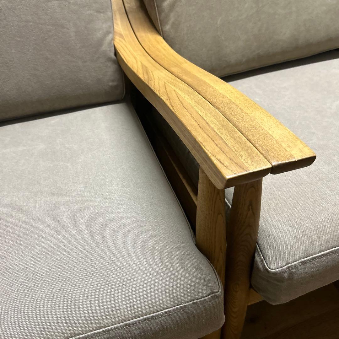 【美品】クラッシュゲート 3人掛けソファ ファブリック 関家具 アルネ 3P