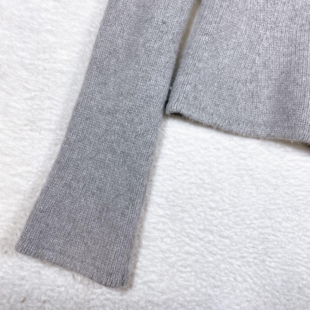 フォクシーブティック　ダブルジップ　カーディガン　カシミヤ　グレー