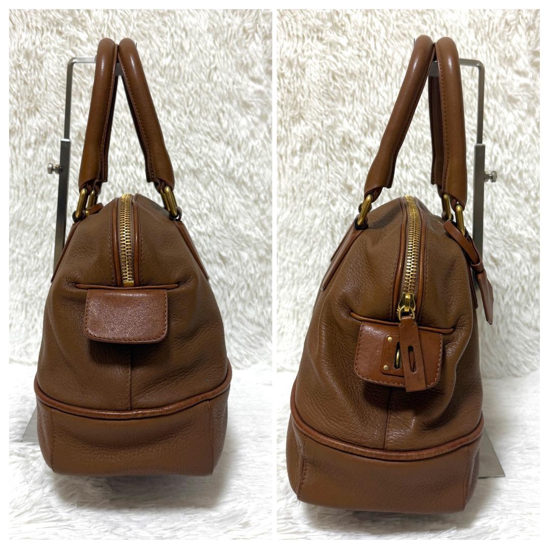 【美品】CELINE セリーヌ ハンドバッグ ボストンバッグ レザー ブラウン