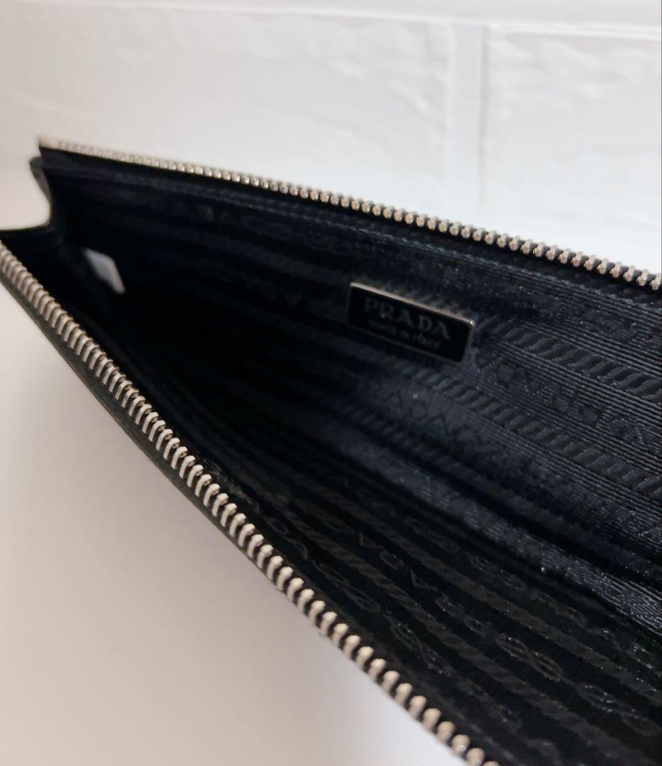 プラダ　PRADA ペンケース　黒　ブラック　三角ロゴ