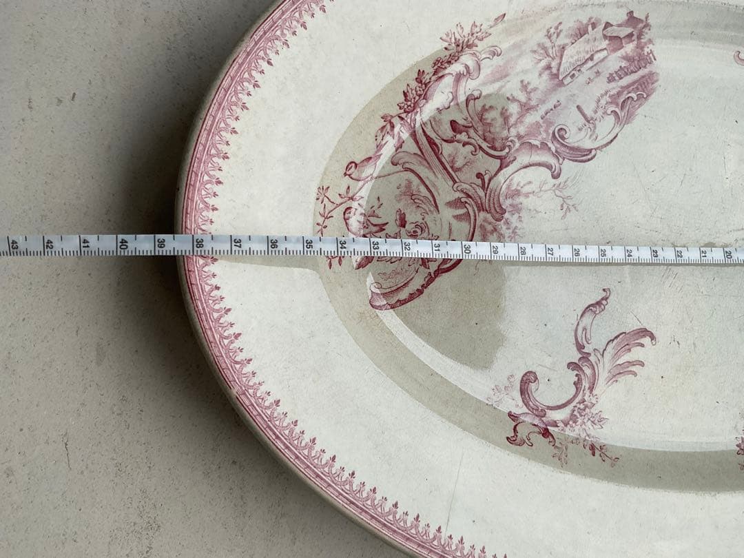 フランス　ペクソンヌ　オーバル皿　アンティーク