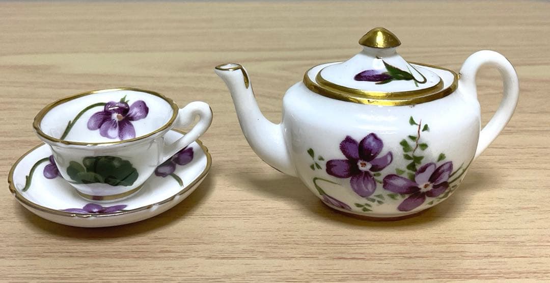 ハマースレイ　バイオレット　ミニチュア　ティーセット