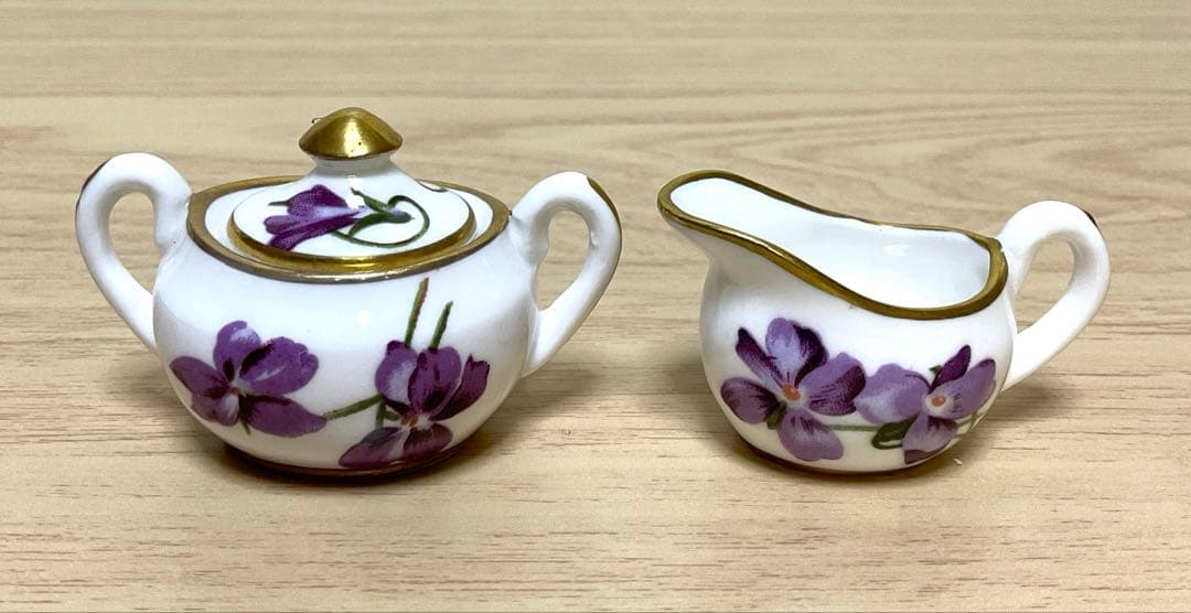 ハマースレイ　バイオレット　ミニチュア　ティーセット