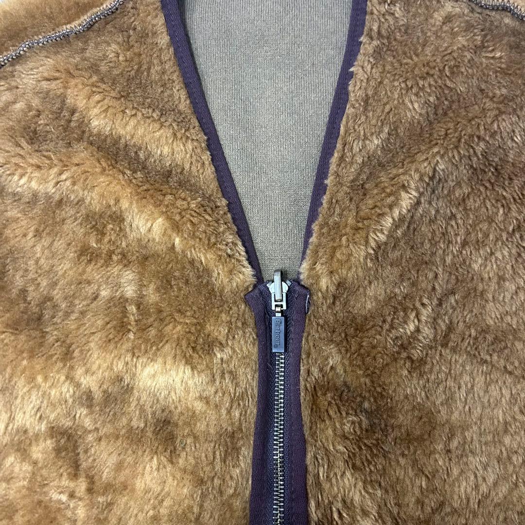 90s Barbour バブアー ボアライナーベスト ジップタイプ