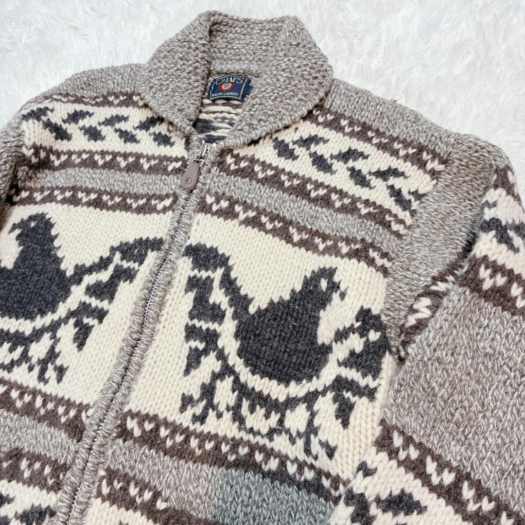初期タグ CHAPS RALPH LAUREN 80s カウチンニット バード
