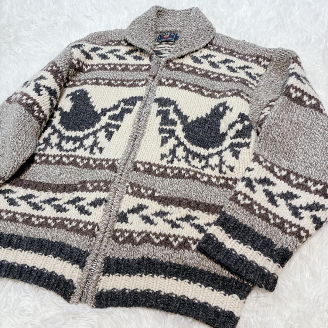 初期タグ CHAPS RALPH LAUREN 80s カウチンニット バード