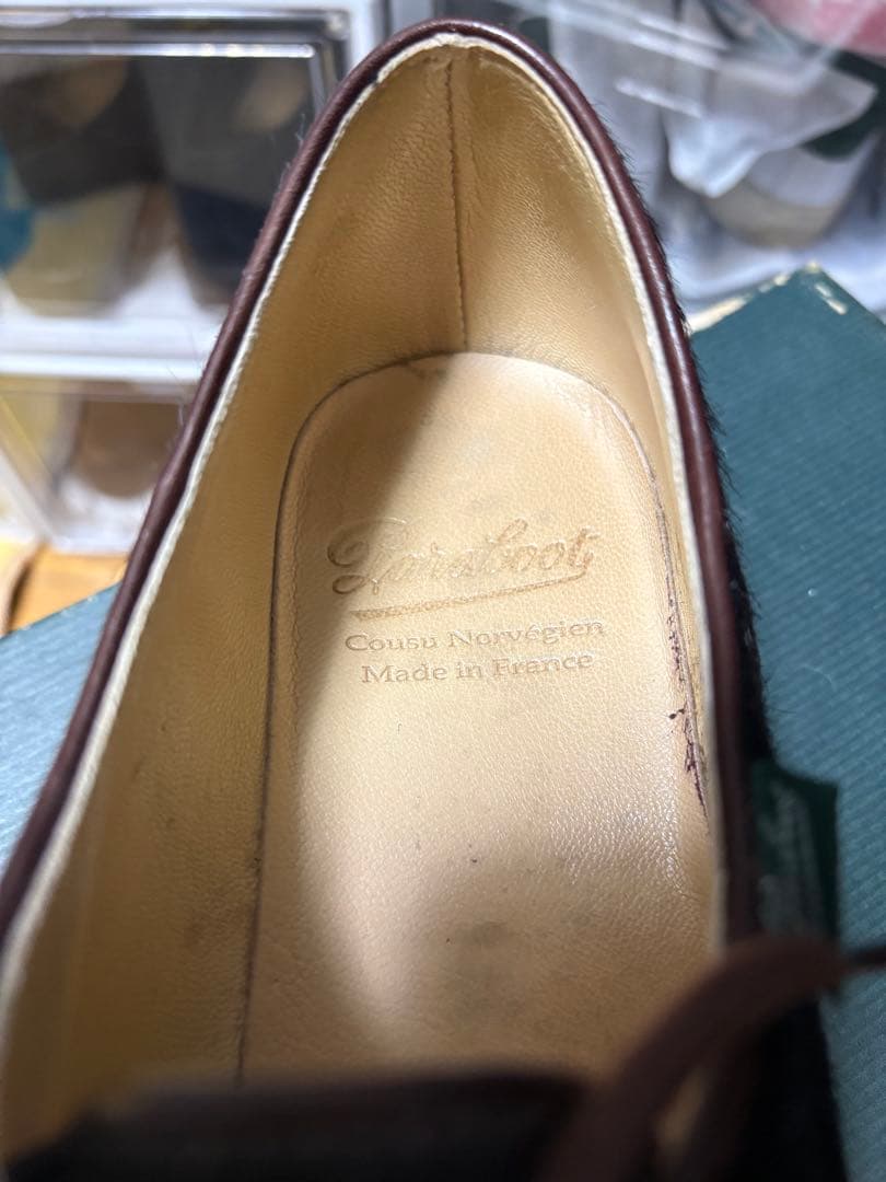 純正ツリー付　パラブーツ　ミカエル　ポニー　ブラウン　40.5