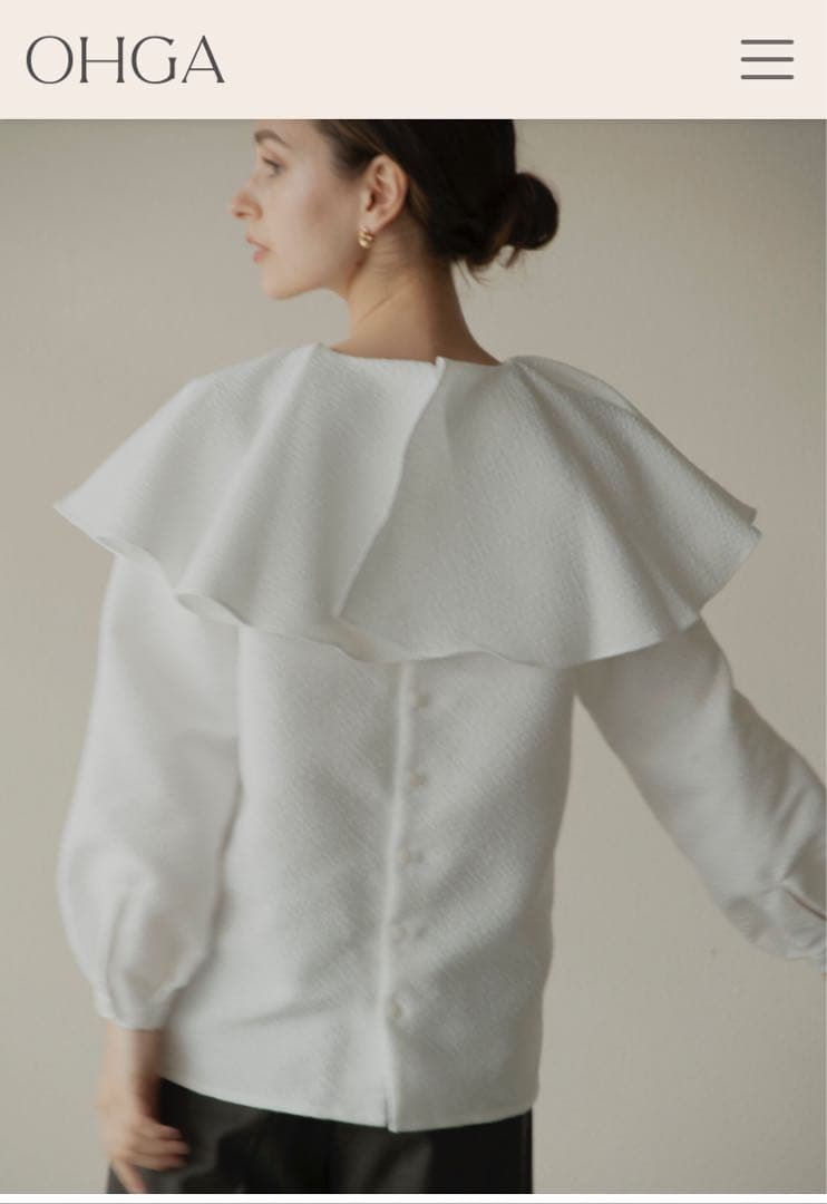 ohga ビッグカラーブラウス